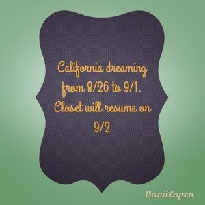 Vacation time 8/26 thru 9/1