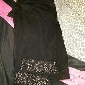 Black leggings with bling