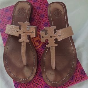 Tory Burch Size 8 Royal Tan Moore Flat Thong