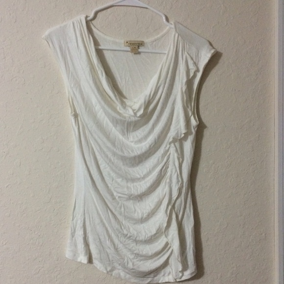 Forever 21 cream cowl neck top