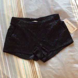 Brand new Black Crocheted Shorts