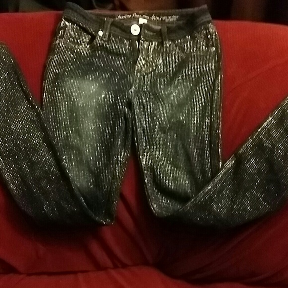 Justice Girl Dark blue glitter jeans