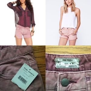 NWT Free People Corduroy Dolphin-Hem Shorts