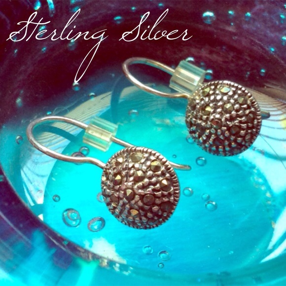 Jewelry - 🌟Sterling Silver Marcasite Pavé Earrings