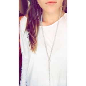 Express knotted shimmer chain necklace