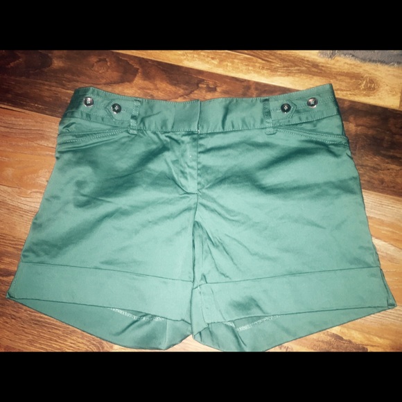 Green turquoise dress shorts