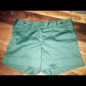 Green turquoise dress shorts