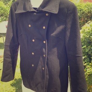 Guess military style peacoat Black L
