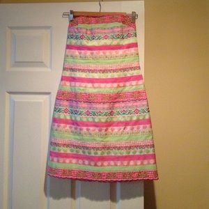 Lilly Pulitzer pink and green ribbon dress