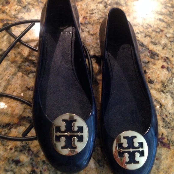 Tory Burch Navy Jellies