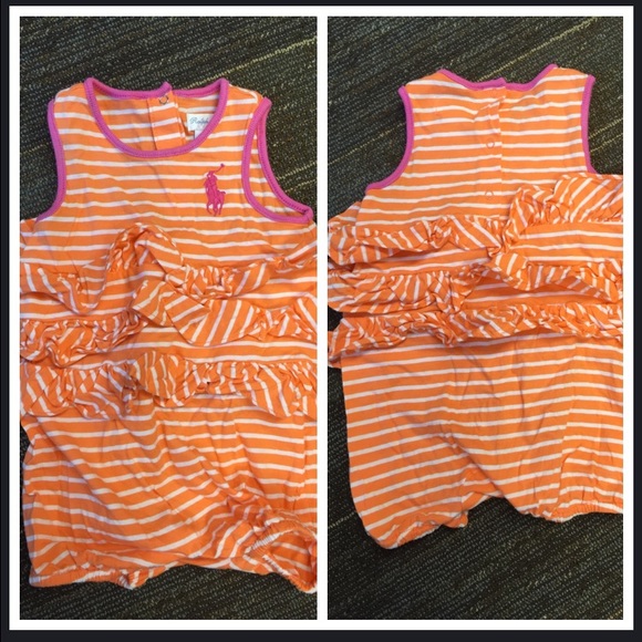 Baby girl Polo romper.