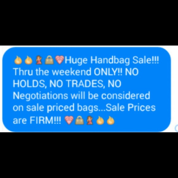 Huge handbag Sale...thru Sunday! PLEASE READ BELOW