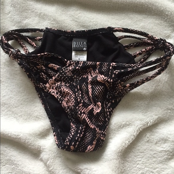 Billabong pink snake print swim bottom