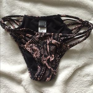 Billabong pink snake print swim bottom