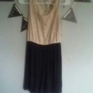 Black and cream dress