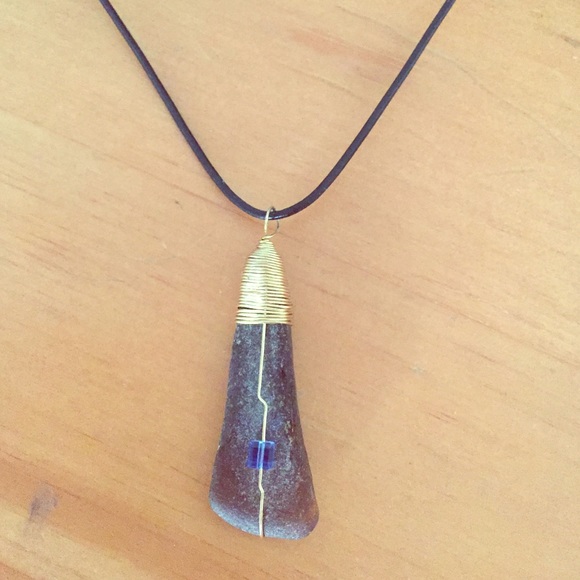 Handmade sapphire stone necklace!