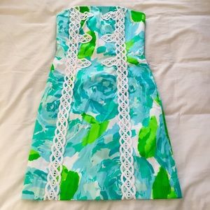 (Trade) Lilly Pulitzer strapless Tansy dress