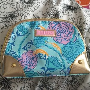 Lilly Pulitzer Alpha Xi Delta sorority makeup bag