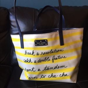 Kate Spade "Break A Resolution" Coal Tote, multi