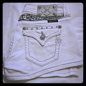 Miss Me White Shorts