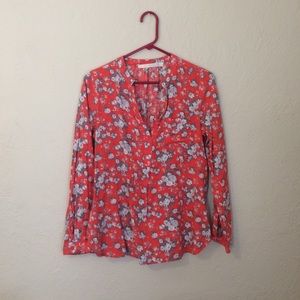 Orange Floral Top