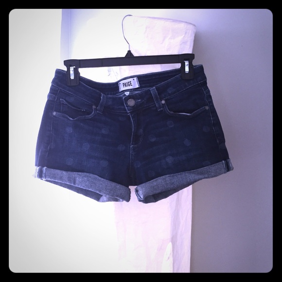 Paige Polka Dot Denim Shorts