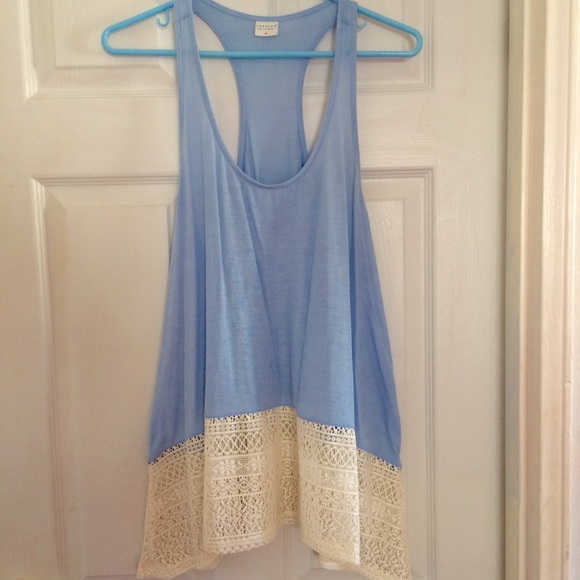 🎉SOLD🎉Blue Lace Tank Top