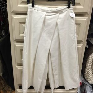 Tibi Satin Ivory culottes