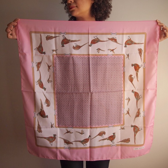 Vintage Bird Print Scarf