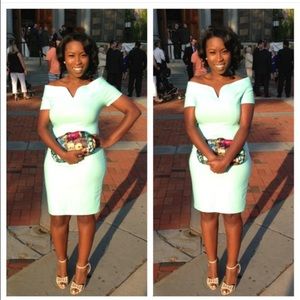 Mint knee length dress