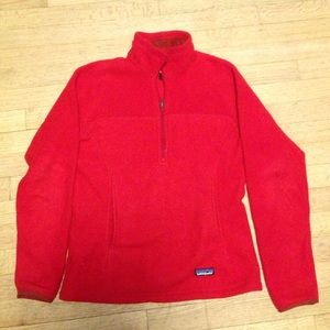 Women's S Red Patagonia Synchilla Fleece Pullover