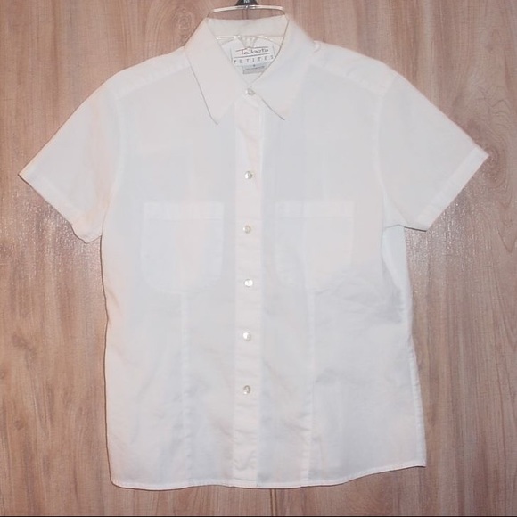 White Talbots Petite short sleeve button up
