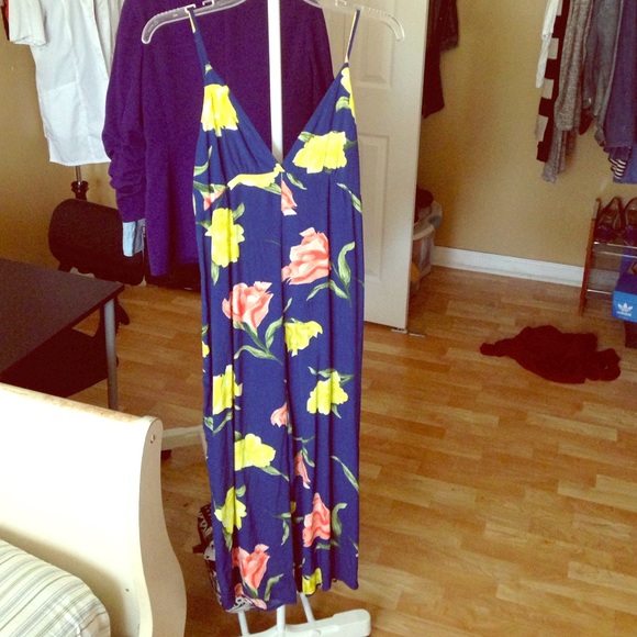 Blue Floral Jumpsuit