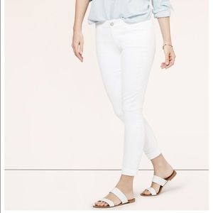 Ann Taylor Loft Curvy Cuffed Skinny Ankle Jeans