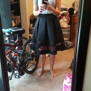 Black full skirt