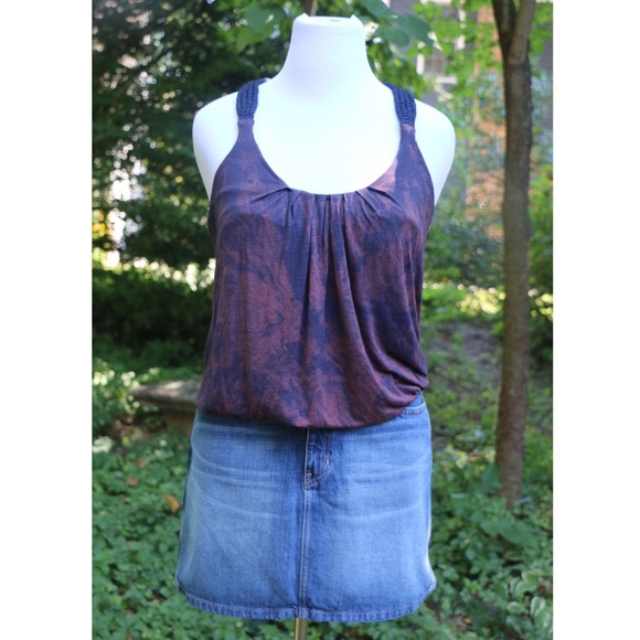 ⬇️Tie dyed racerback rope strap tank XL