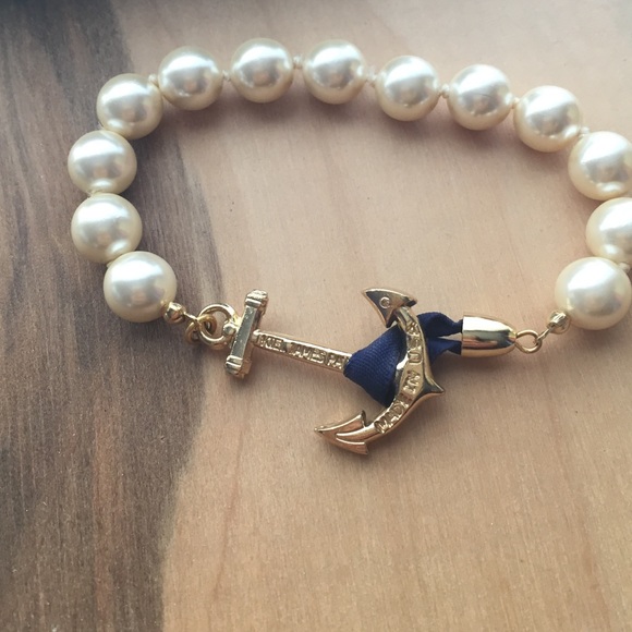 KJP Atlantic pearl bracelet w/ gold plated anchor