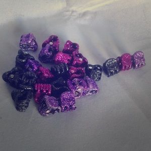 Miniature glitter butterfly clips