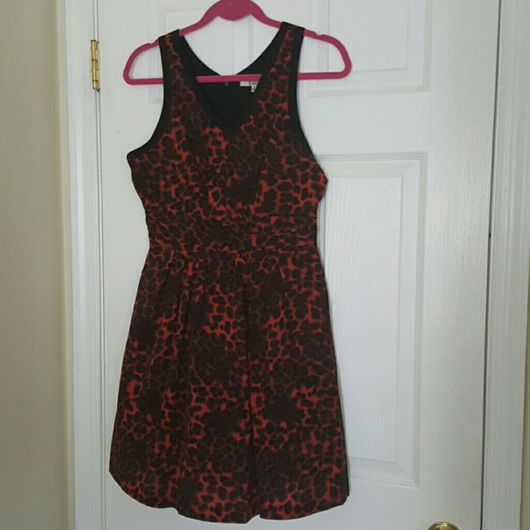 BB Dakota red cheetah print dress
