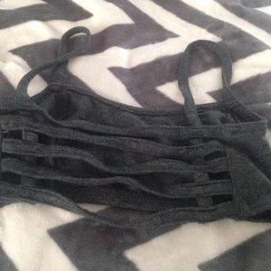 gray bralette