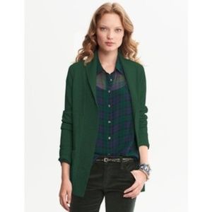 Banana republic green ribbed shawl cardigan