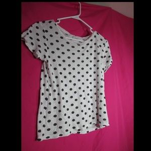 White polka dot tee shirt