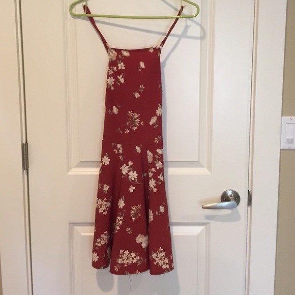 Red floral Kristen dress
