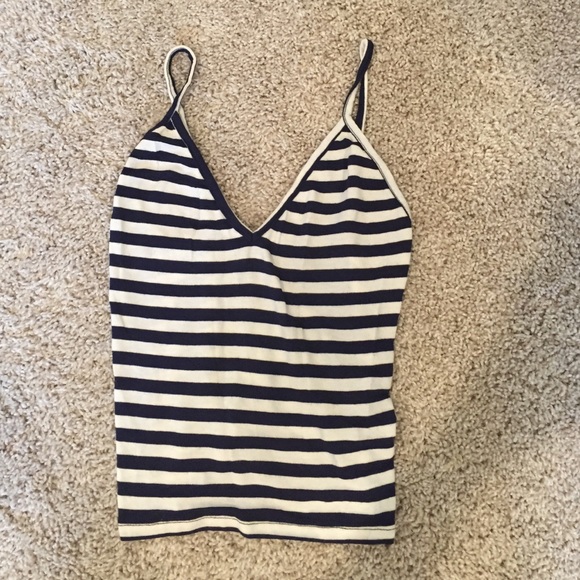 Navy blue striped Joanne tank