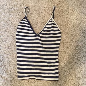 Navy blue striped Joanne tank