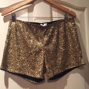 Gold Sequin Shorts