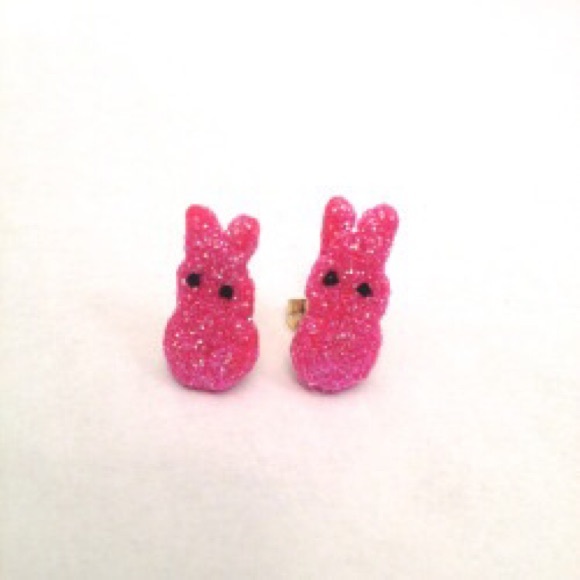 Jewelry - NEW Glitter Peeps Earrings - YELLOW