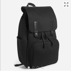 Everlane black + black leather backpack