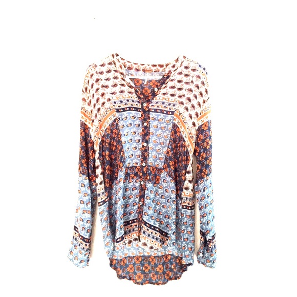 Free People button-down kimono blouse