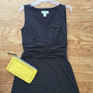 Ann Taylor LOFT Brown and Green Patterned Dress